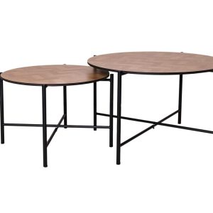 MaximaVida salontafel set Copenhagen 62 en 49 cm kruisframe zwart – HP MaximaVida salontafel set Copenhagen 62 en 49 cm kruisframe zwart – HP