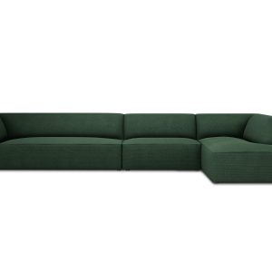 Micadoni rechter hoekbank Ruby 5-zits, structurele stof, groente – 180 Micadoni rechter hoekbank Ruby 5-zits, structurele stof, groente – 180