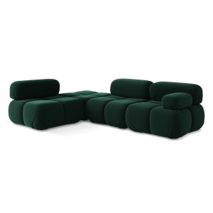 LaMiaSofa hoekbank links Sanremo – velours – flessengroen – 285x190x70 LaMiaSofa hoekbank links Sanremo – velours – flessengroen – 285x190x70