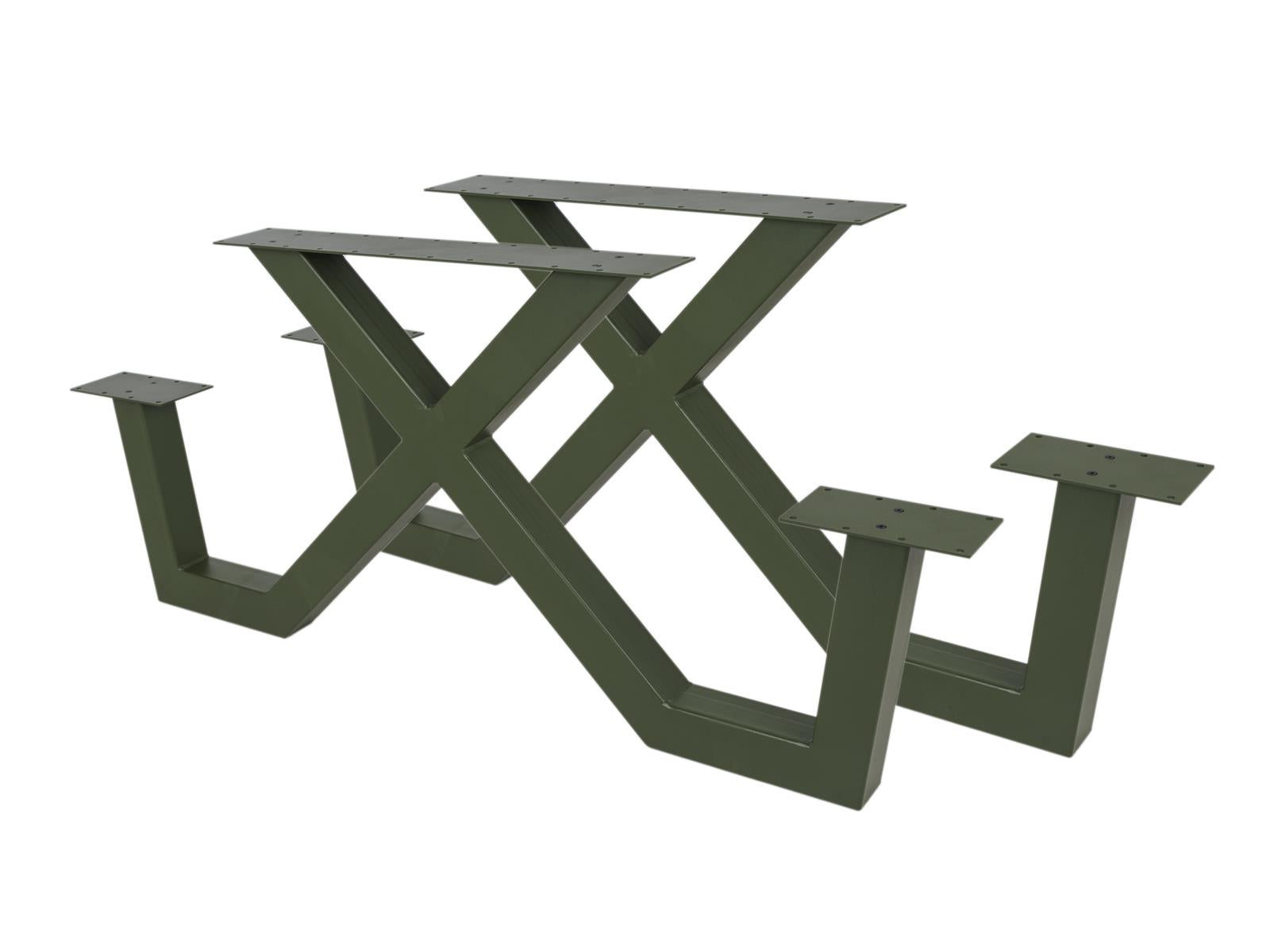 MaximaVida metalen picknicktafel onderstel New York olijfgroen gecoat