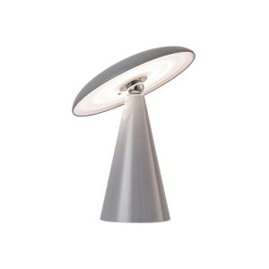 Leitmotiv tafellamp Phoebe LED – grijs – 23x23x26cm – Paddenstoellamp Leitmotiv tafellamp Phoebe LED – grijs – 23x23x26cm – Paddenstoellamp
