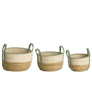 Light & Living mand KINSALE – Ø33x23cm – bruin – Set van 3 Light & Living mand KINSALE – Ø33x23cm – bruin – Set van 3