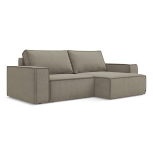 LaMiaSofa hoekbank rechts Livorno – textuurstof – donkerbeige – 257×14 LaMiaSofa hoekbank rechts Livorno – textuurstof – donkerbeige – 257×14