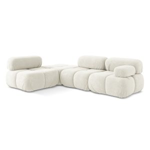 LaMiaSofa hoekbank links Sanremo – chenille stof – wit – 285x190x70 LaMiaSofa hoekbank links Sanremo – chenille stof – wit – 285x190x70