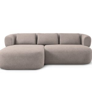 Micadoni linker hoekbank Jenny 5-zits, boucle lichtbruin – 145x200x73c Micadoni linker hoekbank Jenny 5-zits, boucle lichtbruin – 145x200x73c