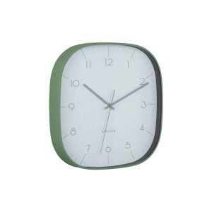 Karlsson wandklok Grato Cuadrado – groen – 4.3x29x29cm