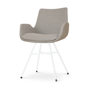 Nolon Noa-Eef Eetkamerstoel Warm Grijs – met Armleuning – Wit Nolon Noa-Eef Eetkamerstoel Warm Grijs – met Armleuning – Wit