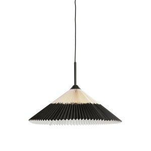 Light & Living hanglamp Pleated – zwart – Ø60cm Light & Living hanglamp Pleated – zwart – Ø60cm