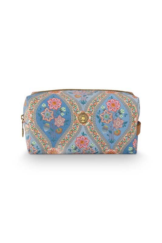 Pip Studio - Coco Make-up Tasje Dames - Ornamento - Blauw - 21.5x10x10