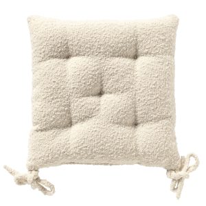 ONNO – stoelkussen 40×40 cm – bouclé – Snow White – wit ONNO – stoelkussen 40×40 cm – bouclé – Snow White – wit