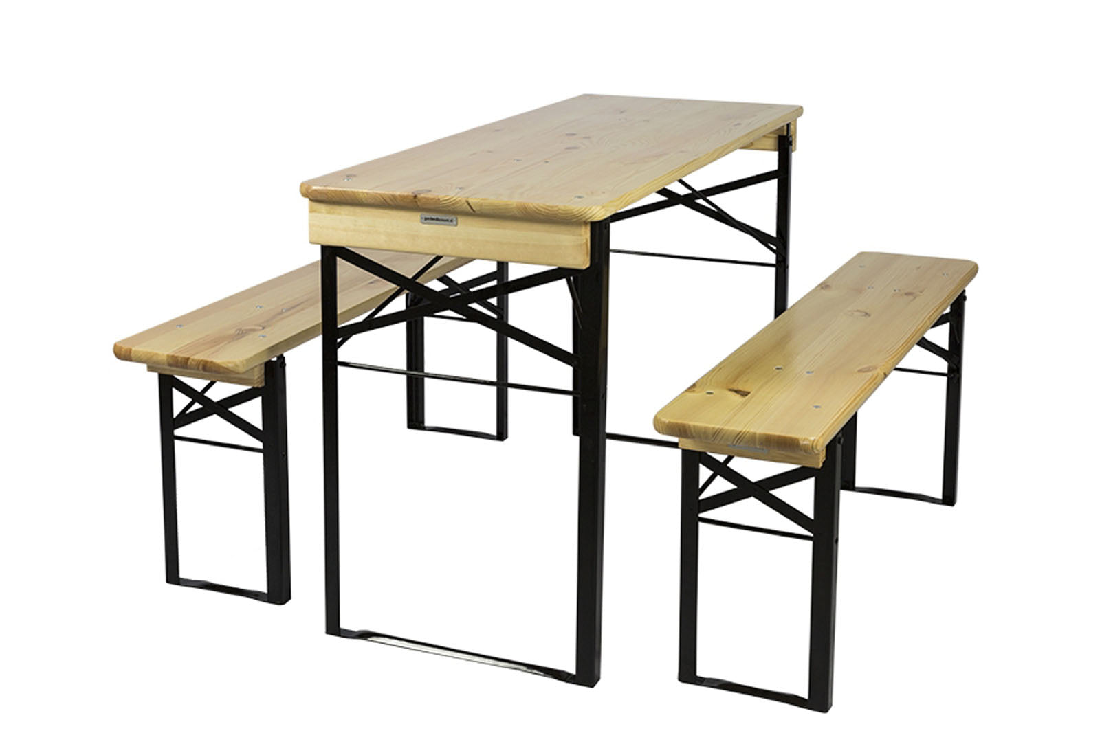 MaximaVida inklapbare picknickset Berlijn 120 cm 3-laags blanke lak -