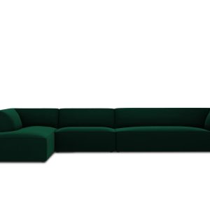 Micadoni linker hoekbank Ruby 5-zits, flueel, flessengroen – 180x366x6 Micadoni linker hoekbank Ruby 5-zits, flueel, flessengroen – 180x366x6