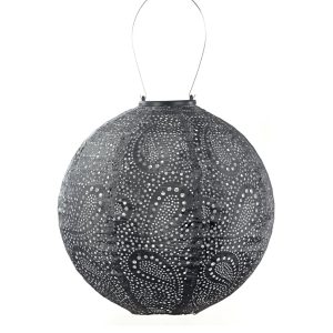 Lumiz solar lampion – paisley rond – 30 cm – donkergrijs Lumiz solar lampion – paisley rond – 30 cm – donkergrijs