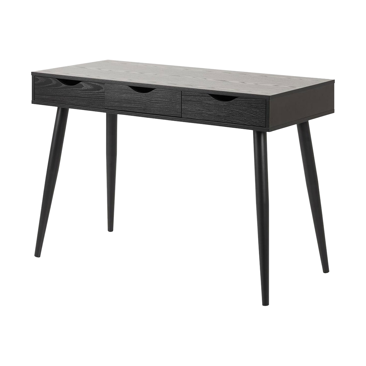 Lisomme Keet houten bureau zwart - met 3 lades - 110 x 50 cm