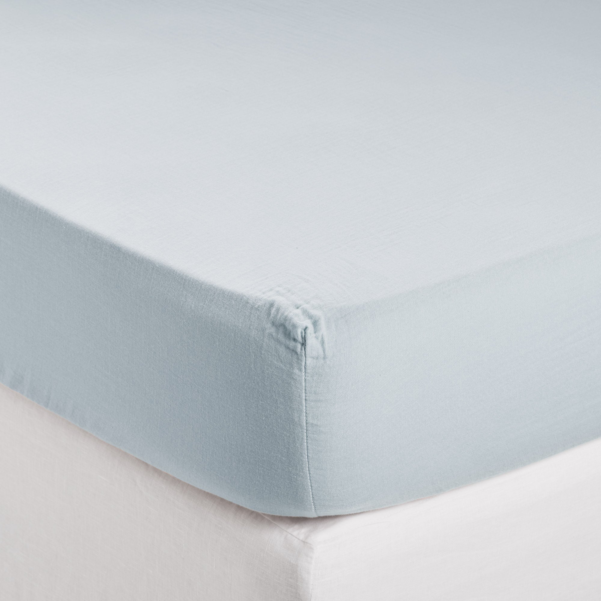 Madura Hoeslaken Lou baby blauw 90x200 cm