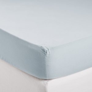 Madura Hoeslaken Lou baby blauw 140×200 cm Madura Hoeslaken Lou baby blauw 140×200 cm