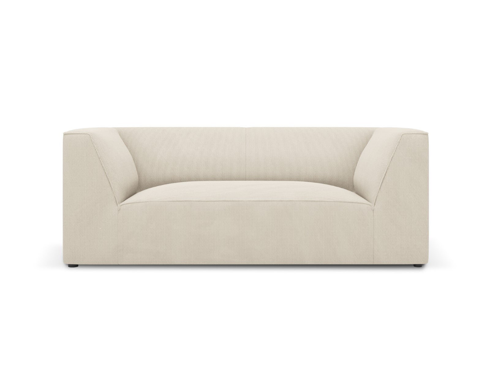 Micadoni Bank Ruby 2-zits, ribfluwelen, lichtbeige - 93x174x69cm