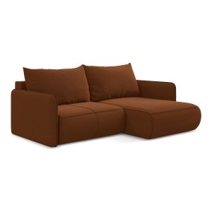 LaMiaSofa hoekbank rechts Palermo – velours – terracotta – 207x148x86 LaMiaSofa hoekbank rechts Palermo – velours – terracotta – 207x148x86
