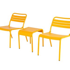 MaximaVida metalen loungestoel set Max okergeel MaximaVida metalen loungestoel set Max okergeel