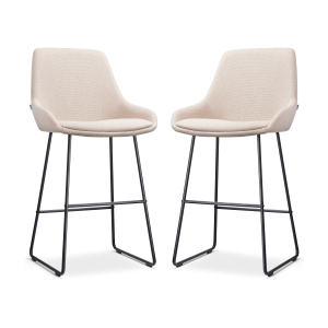 Nolon Nino-Isa Barkrukken Set van 2 – Beige – Zwart – 65 cm Nolon Nino-Isa Barkrukken Set van 2 – Beige – Zwart – 65 cm