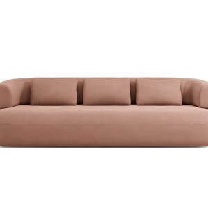 Micadoni Bank Jenny 4-zits, flueel terracotta – 90x226x73cm Micadoni Bank Jenny 4-zits, flueel terracotta – 90x226x73cm