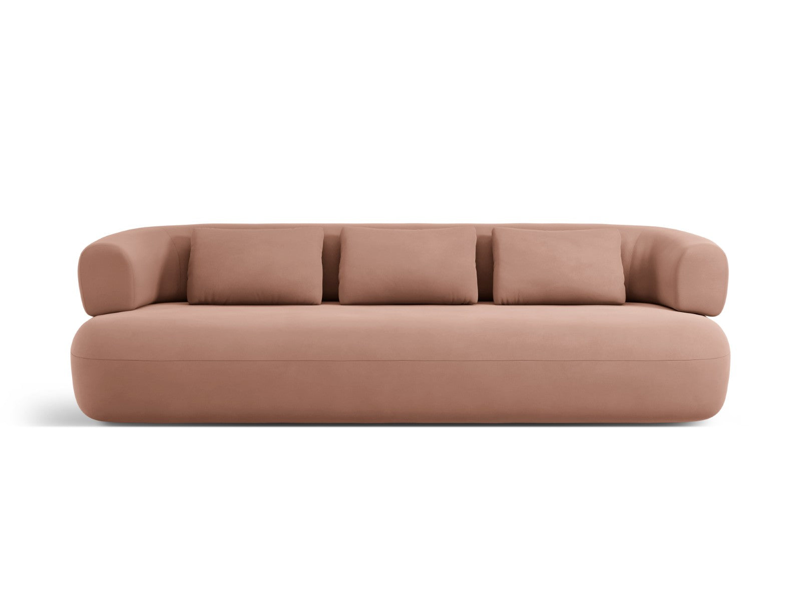 Micadoni Bank Jenny 4-zits, flueel terracotta - 90x226x73cm