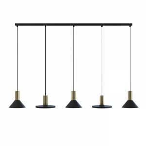 Nowodvorski hanglamp Hermanos – 5 lichts – 132 x 130 cm – zwart – goud Nowodvorski hanglamp Hermanos – 5 lichts – 132 x 130 cm – zwart – goud