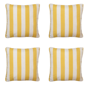 Madison sierkussen Amora – geel – 50x50x10cm – set van 4 Madison sierkussen Amora – geel – 50x50x10cm – set van 4