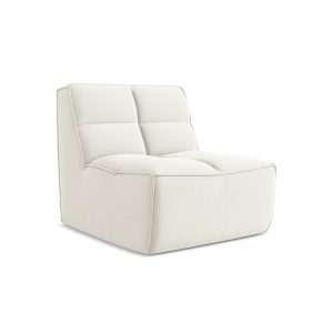 LaMiaSofa Bankmodule midden Belluno – velours – lichtbeige – 80x93x75