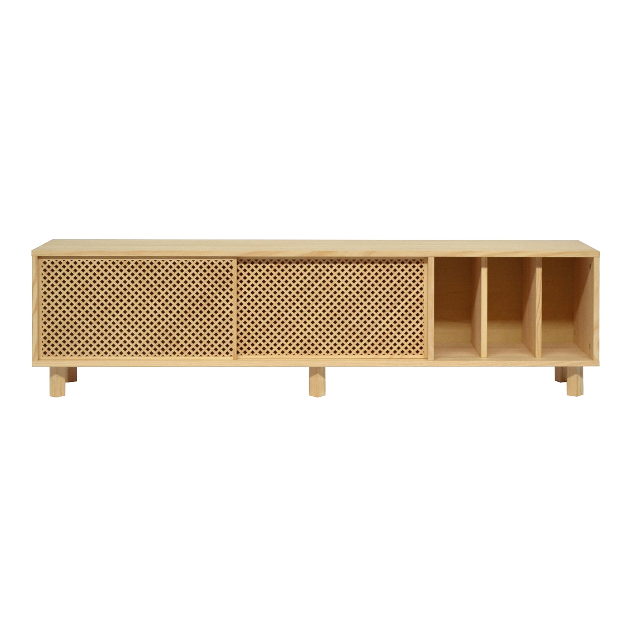 Naan Furniture TV meubel Saura - Natuurlijk grenen gelakt - 170 cm