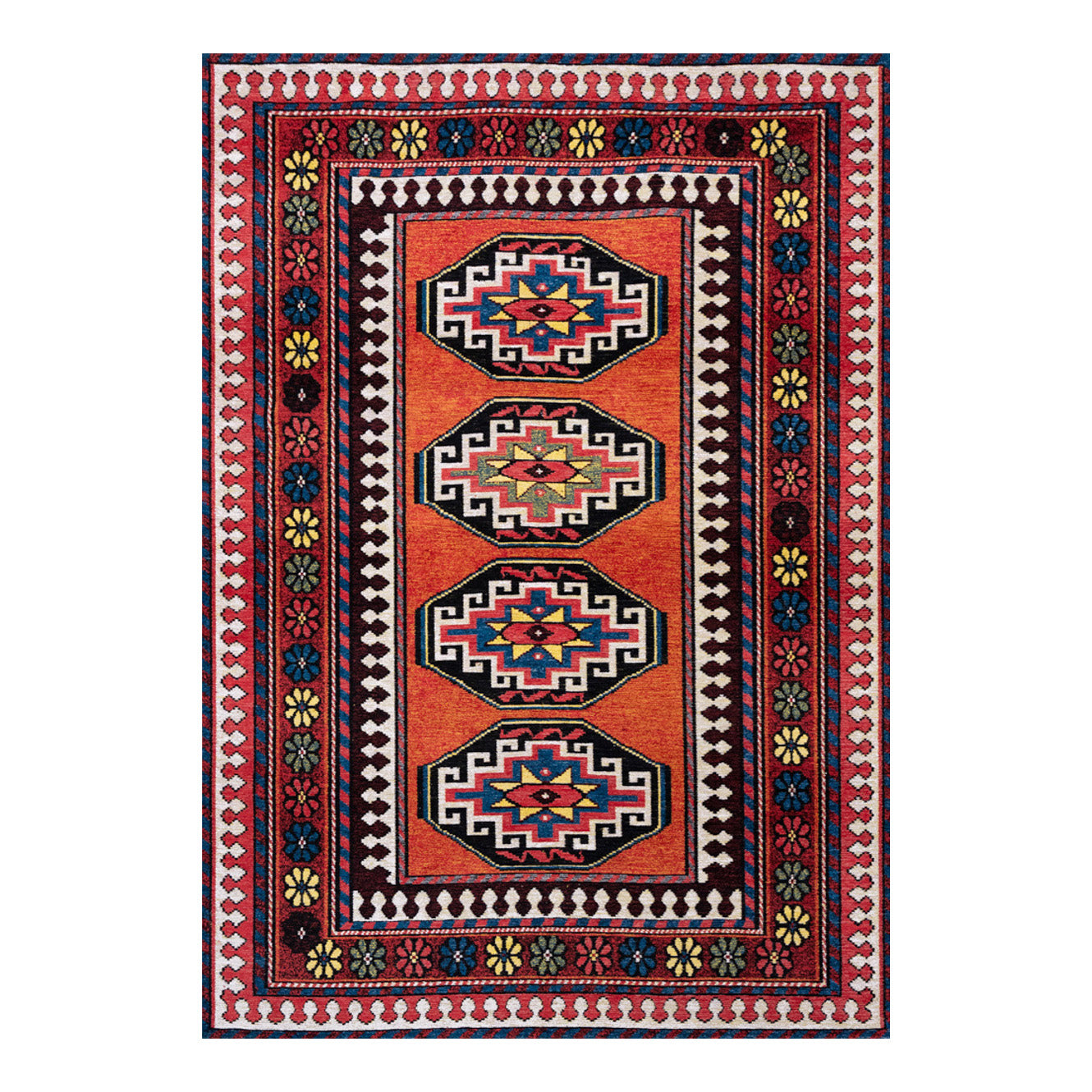 Louis De Poortere vloerkleed Red Mix - rood - 200x280cm