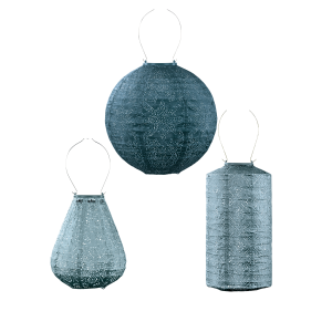 Lumiz solar lampion – blauwe set – 3 stuks Lumiz solar lampion – blauwe set – 3 stuks