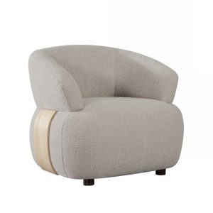 LABEL51 Fauteuil Valenza – Naturel Stof – Draaibaar LABEL51 Fauteuil Valenza – Naturel Stof – Draaibaar