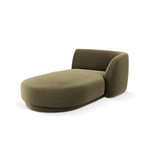 Micadoni rechter chaise longue Miley flueel, groente – 156x90x70cm Micadoni rechter chaise longue Miley flueel, groente – 156x90x70cm