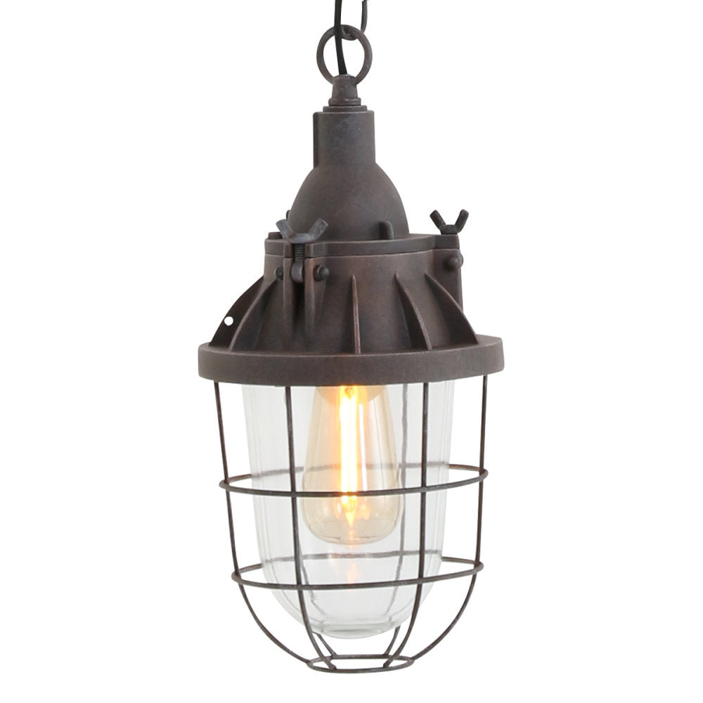 Mexlite hanglamp ebbe - 1 lichts - 17x 156 cm - bruin