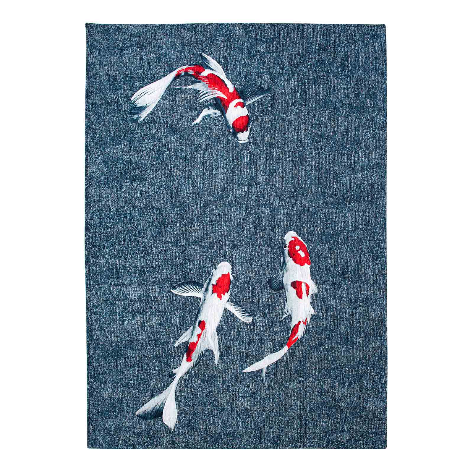 Ecorugs vloerkleed Japanese Pond - blauw - 140x200cm