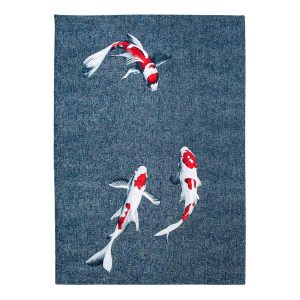 Ecorugs vloerkleed Japanese Pond – blauw – 280x390cm Ecorugs vloerkleed Japanese Pond – blauw – 280x390cm