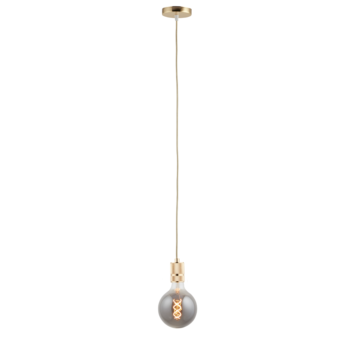 Lighto | Pendel Goud | Inclusief Lichtbron Rookglas | Classic | 1.5m S