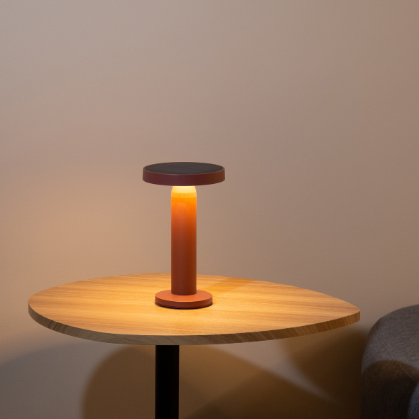 Lighto | Tafellamp rood solar voor buiten | Oplaadbaar | Werkt op zonn