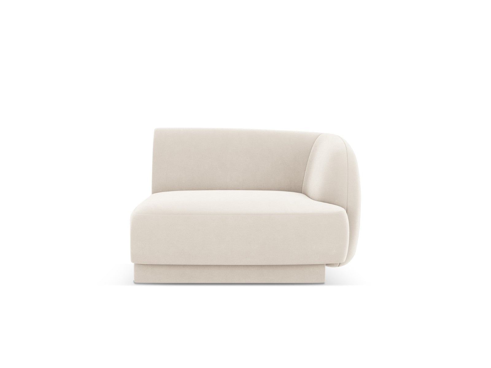 Micadoni rechter module Miley flueel lichtbeige - 90x90x70cm
