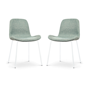 Nolon Nora-Fé Eetkamerstoelen Set van 2 – Zacht Groen – Witte Poten Nolon Nora-Fé Eetkamerstoelen Set van 2 – Zacht Groen – Witte Poten