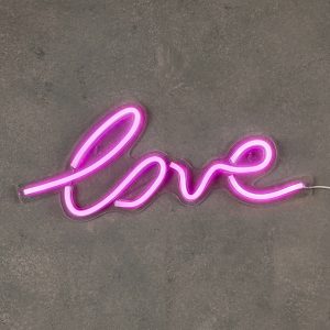 Luca Lighting Love Neonverlichting met Timerfunctie – L45 x B2 x H18 c Luca Lighting Love Neonverlichting met Timerfunctie – L45 x B2 x H18 c