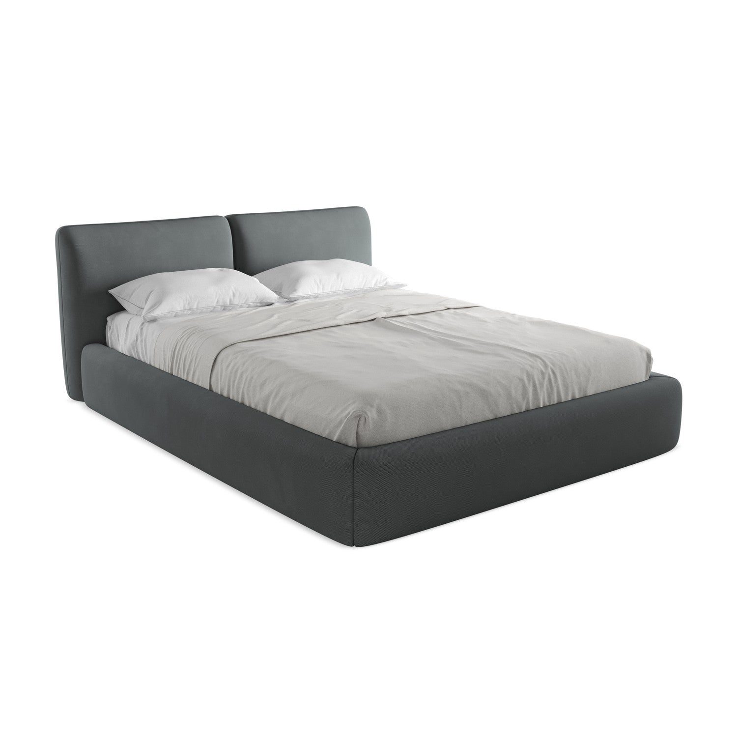 LaMiaSofa Bed met opbergruimte Milano - chenille stof - grafiet - 180x