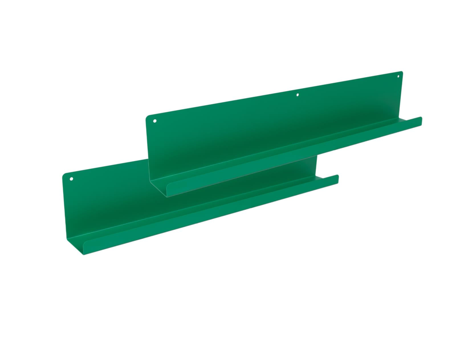 MaximaVida wandplank Wally 80 x 9 x 15 cm emerald groen - 2 stuks