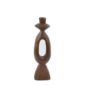 Light & Living kandelaar Django – bruin – 13x13x43cm Light & Living kandelaar Django – bruin – 13x13x43cm