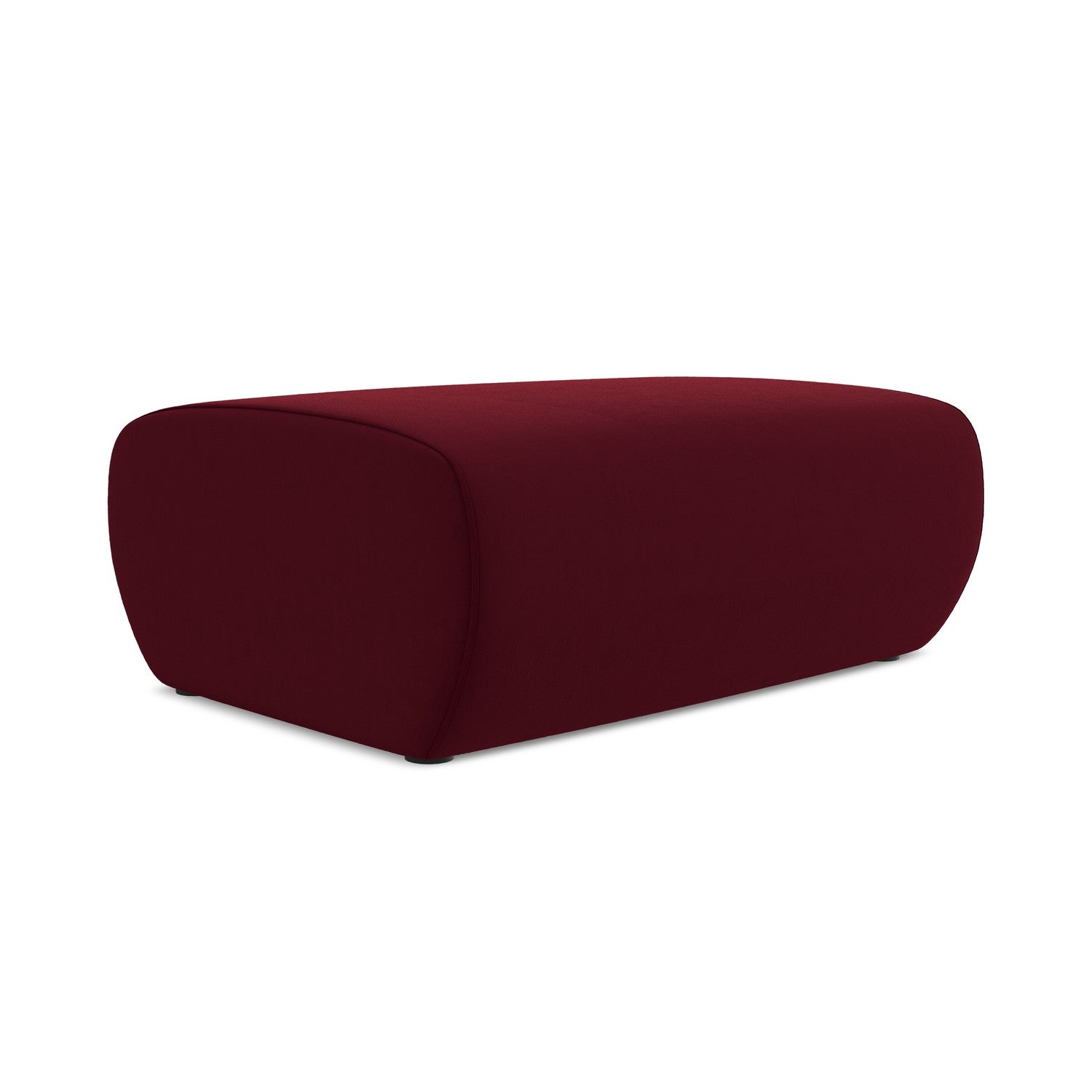 LaMiaSofa Poef Perugia - velours - bourgondië - 102x62x40
