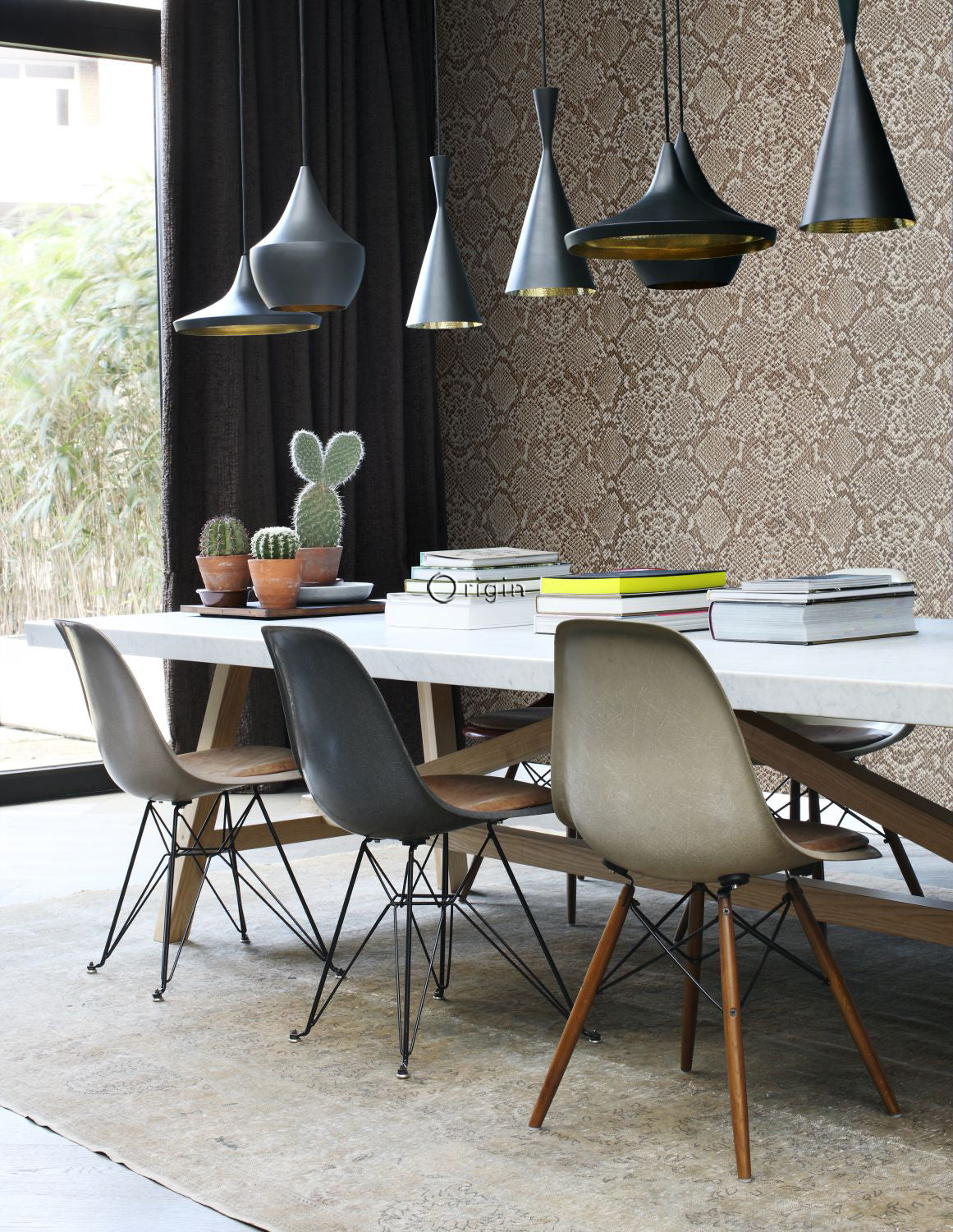 Origin Wallcoverings fotobehang slangenprint bruin - 100 x 279 cm - 35