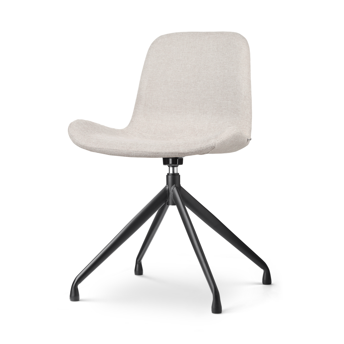 Nolon Nola-Fé Eetkamerstoel Beige - Draaibaar Zwart Onderstel