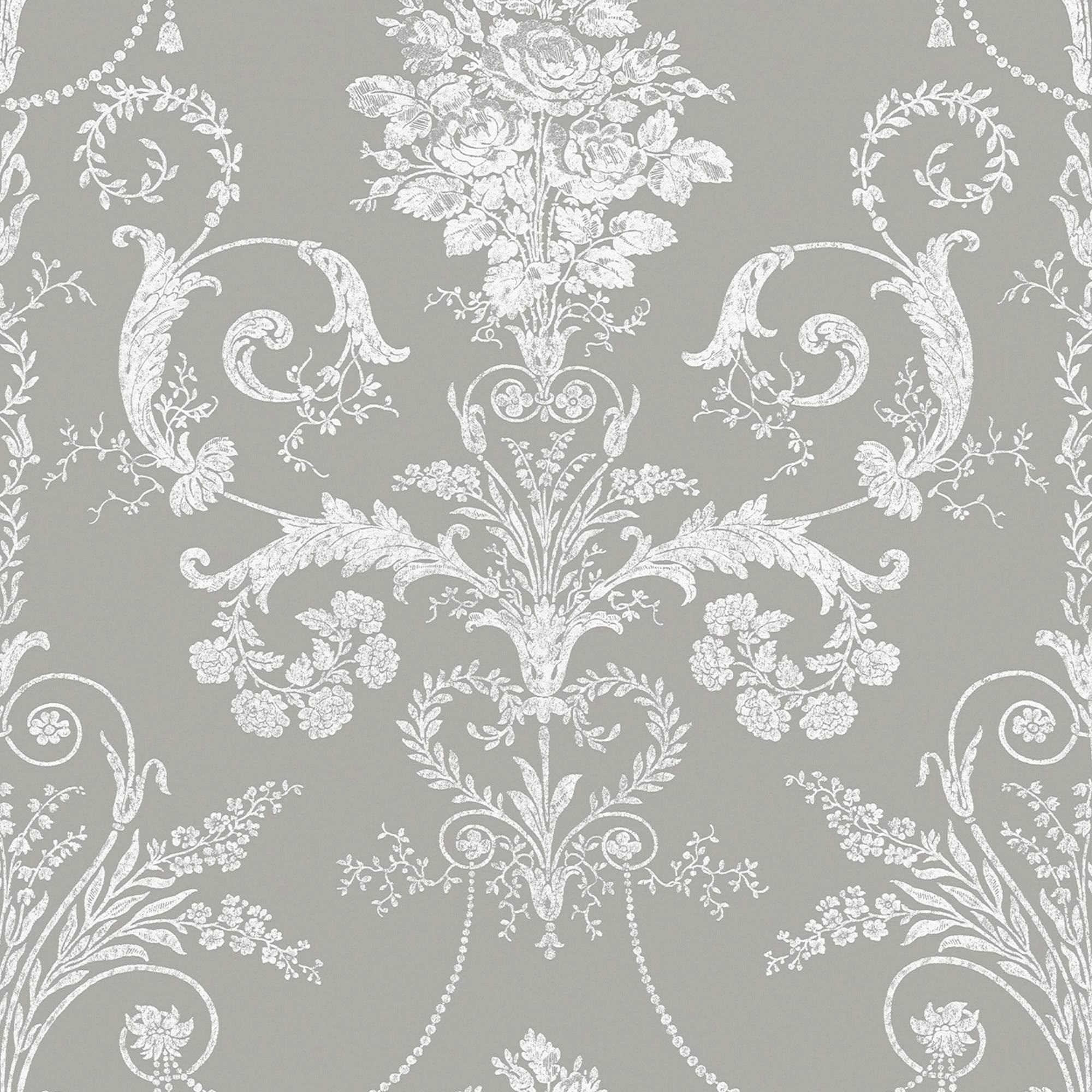 Laura Ashley Vliesbehang - Josette Steel - 10mx52cm