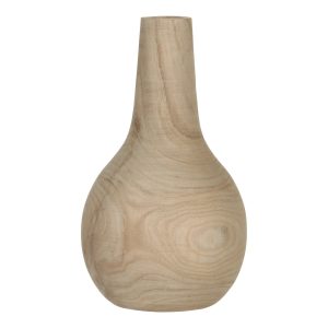 Mica Decorations Pia Vaas – H28 x Ø16 cm – Paulownia Hout – Lichtbruin Mica Decorations Pia Vaas – H28 x Ø16 cm – Paulownia Hout – Lichtbruin
